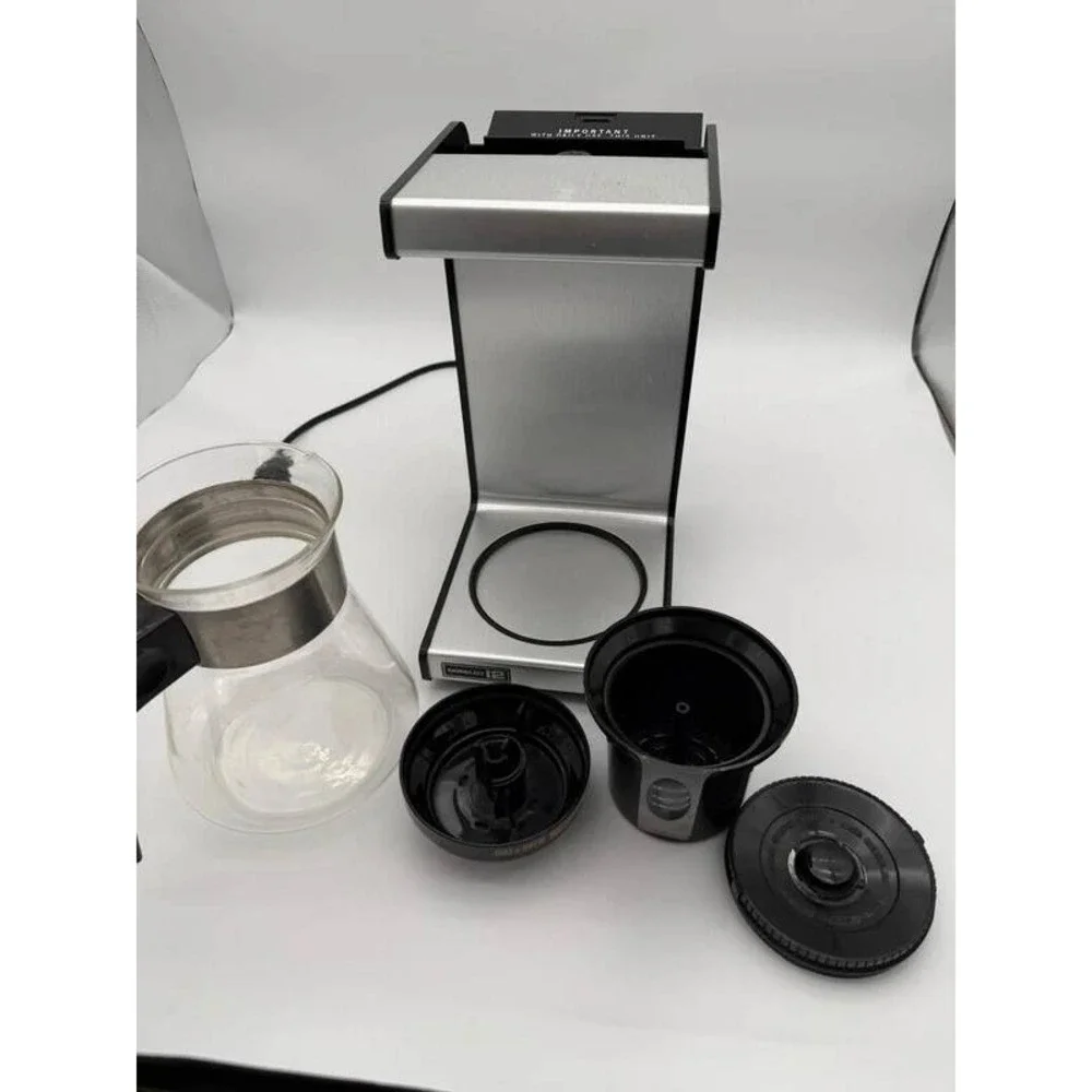 Norelco 12 Cup Silver Vintage Dial-A-Brew Coffee Maker Retro MCM Drip Brewer